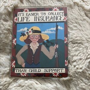 Whimsical Yellow and Brown Art Poster with Vintage Charm